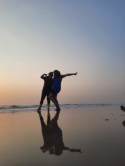 Free Beach Sunset illustration and picture