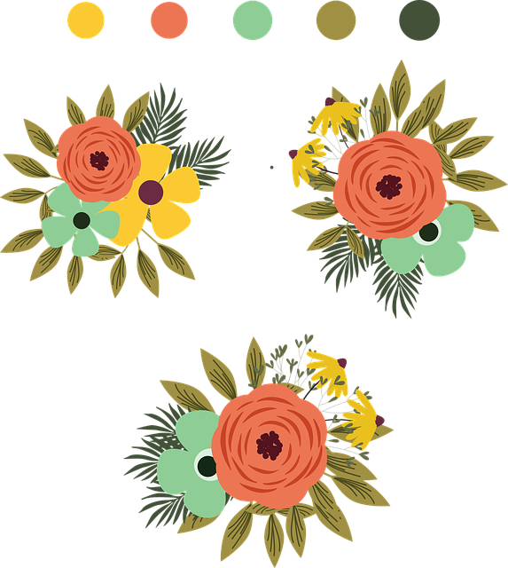 Free Flowers Colorful vector and picture