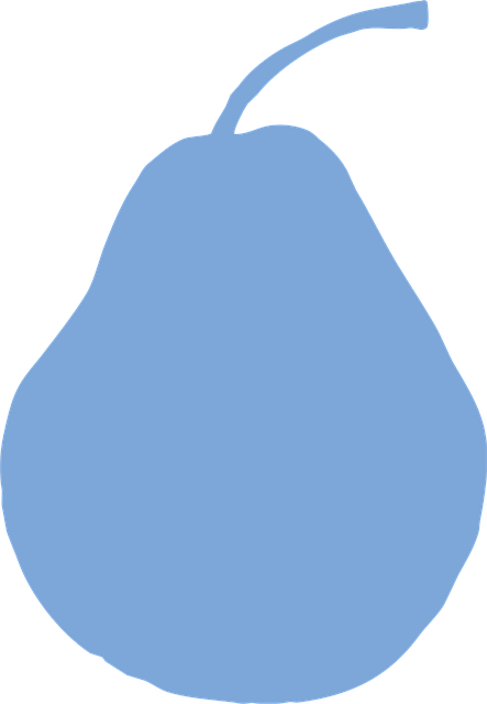Free pear fruit cutout vector