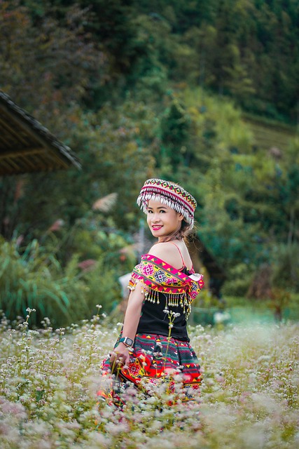 Mujer, Tradicional, Al Aire Libre, Moda