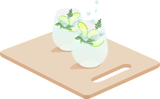 Drikke, Cocktail, Mocktail, Tegning