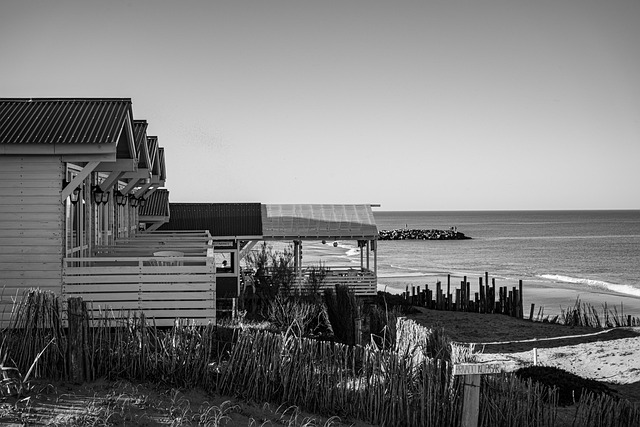 Küste, Haus, Strand, Einfarbig, Draußen