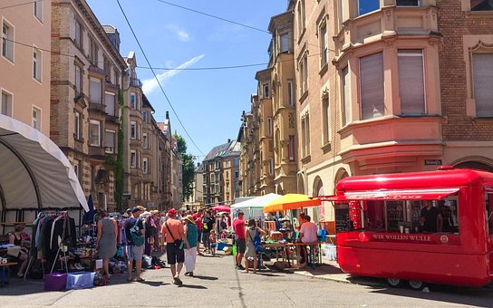 Europa, Deutschland, Stuttgart, Menge
