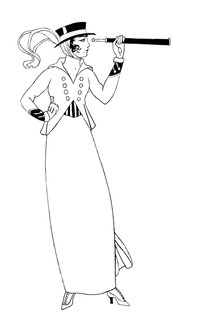 Free lady elegant fashion illustration