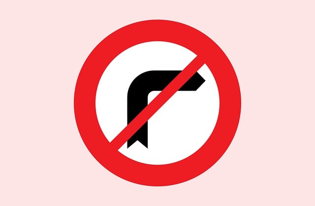 Free no right turn austria road sign illustration