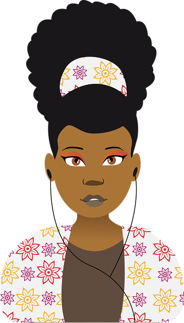 Mulher, Beleza, Desenho Animado, Avatar