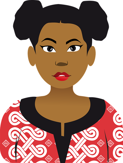 Mulher, Beleza, Desenho Animado, Avatar