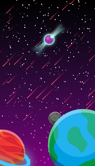 Raum, Planeten, Sterne, Hintergrund
