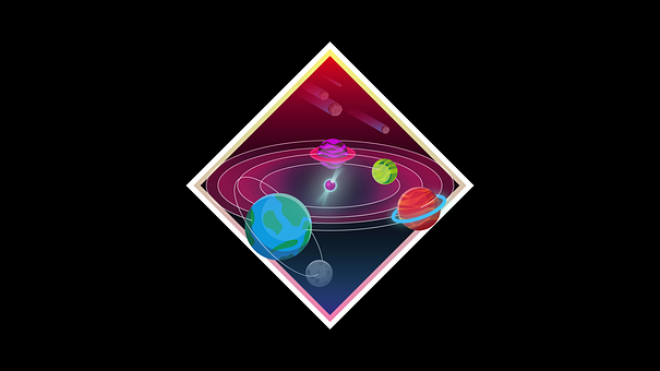 Raum, Planeten, Hintergrund