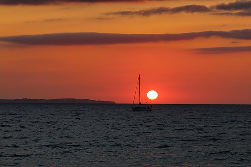 Free Sunset Sea photo and picture
