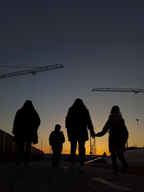 Sonnenuntergang, Himmel, Menschen