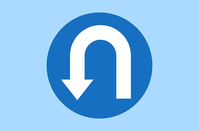 Free u-turn is prescribed austria street sign illustration