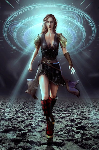 Free book cover woman amazone illustration