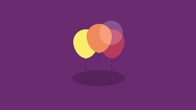 Free balloons background floating illustration