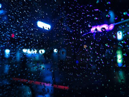 Regen, Neon, Melden, Stadt, Straße
