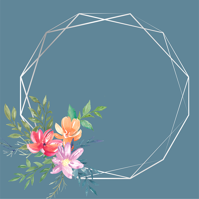 Free flowers frame background vector