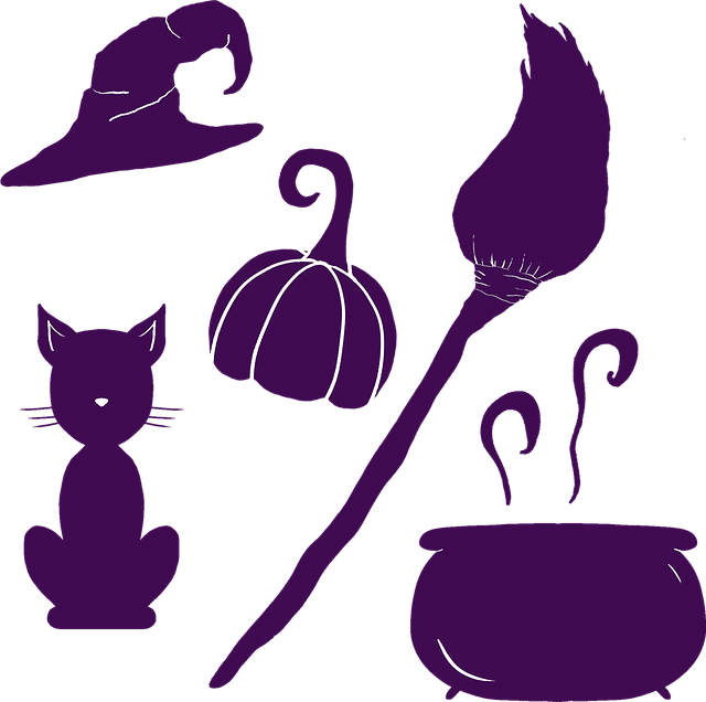 Free halloween witch pumpkin vector