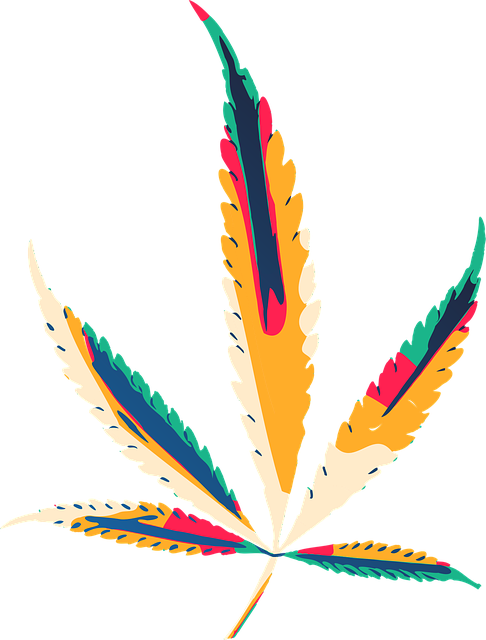 Free ganja cutout drawing vector