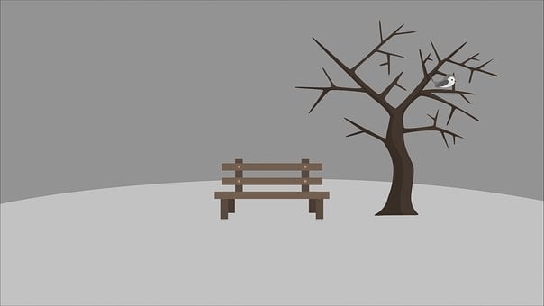 Free Winter Park Bench illustration and picture