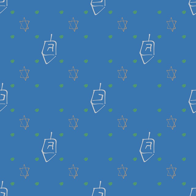 Free candles stars hanukkah illustration