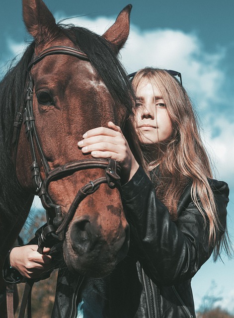 Mujer, Caballo, Amistad, Niña, Retrato