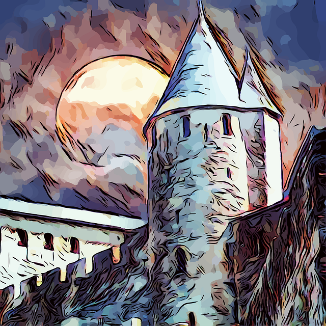 Free building architecture medieval illustration