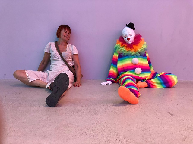 Clown, Circus, Vrouw, Portret, Slapen