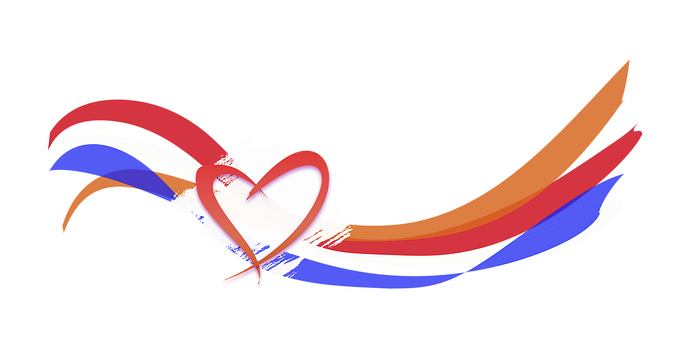 Niederlande, Herz, Wellen, Flagge, Rot