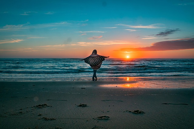 Free Woman Beach photo and picture