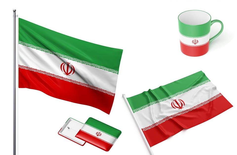 Historische Iran-Flagge (Löwe & Sonne) – 90 X 150 Cm, Polyester, Mit Messingösen, Leuchtende Farben