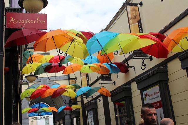 Regenboog Kleuren, Paraplu'S, Lucht