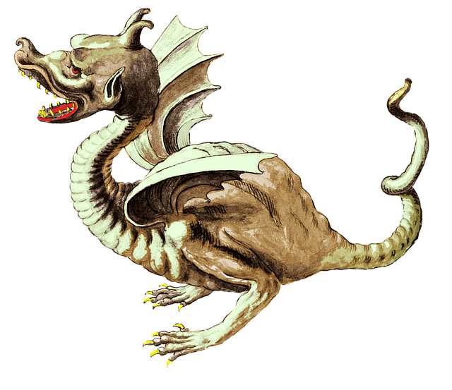 Free dragon wings creature illustration