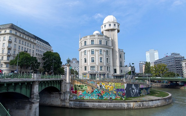 Ciudad, Puente, Río, Edificios