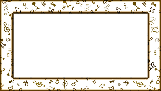 Free frame musical notes music illustration