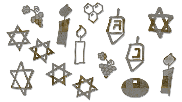 Free star of david jewish symbols doodles illustration