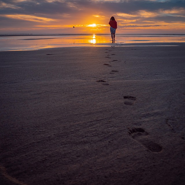 Free Woman Sunset photo and picture