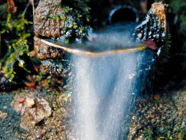 Agua, A Través De, Fuente, Bien A Través