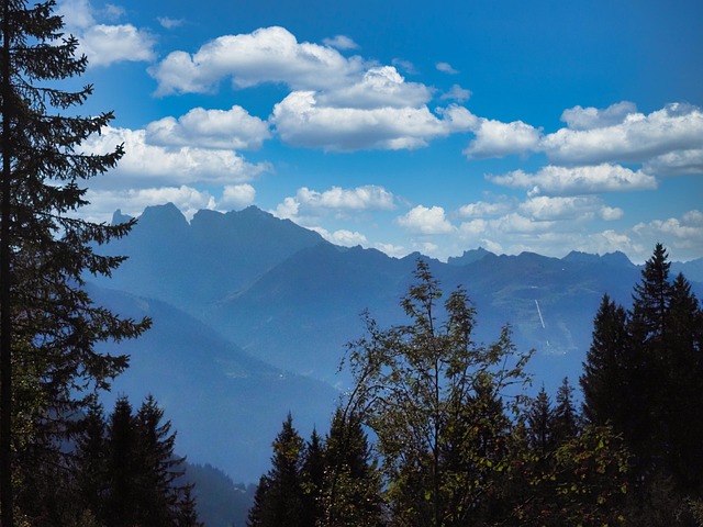 Paisaje, Montañas, Nubes, Nublado, Golm
