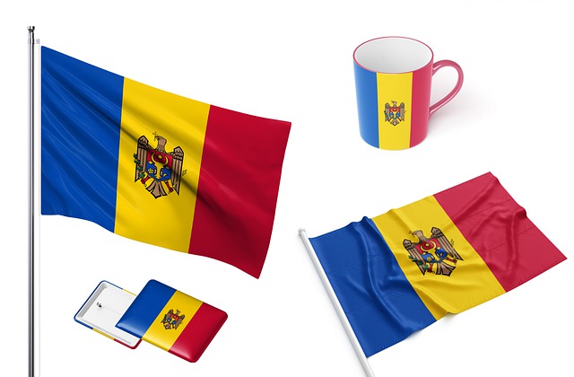 Free moldova country flag illustration