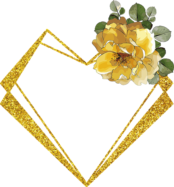 Free heart decorative frame greetting card illustration