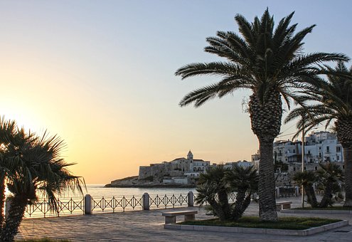 Sunrise, Hav, Parkere, Promenade, By