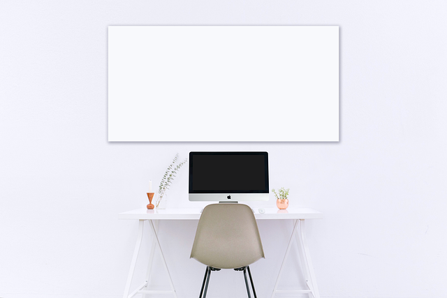 Free office 3d mockup interior design illustration