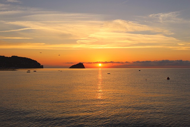 Free Sea Sunset photo and picture