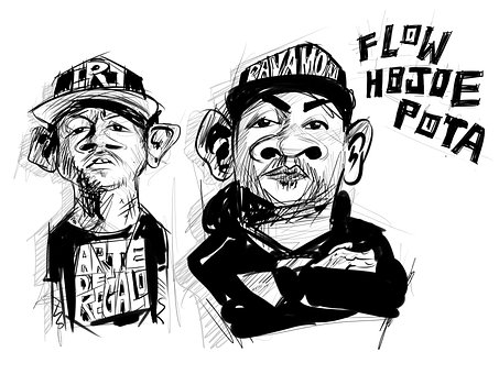 Rappers, Esboço, Reggaeton, Rap, Grafite
