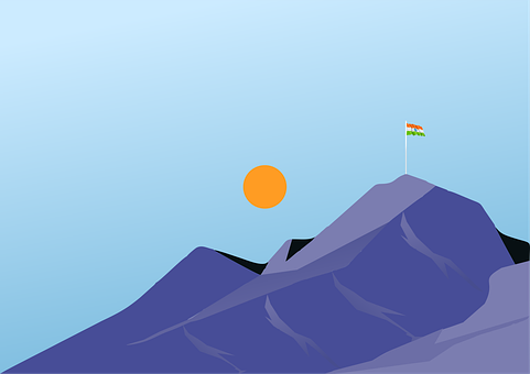 Free Mountain Flag vector and picture