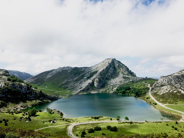 Covadonga, Berge, See, Spanien, Asturien