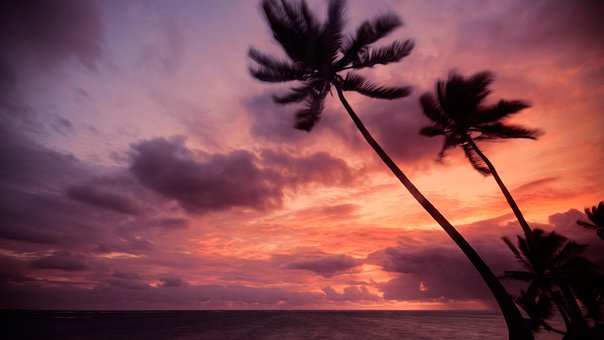 Pôr Do Sol, Praia, Céu, Crepúsculo
