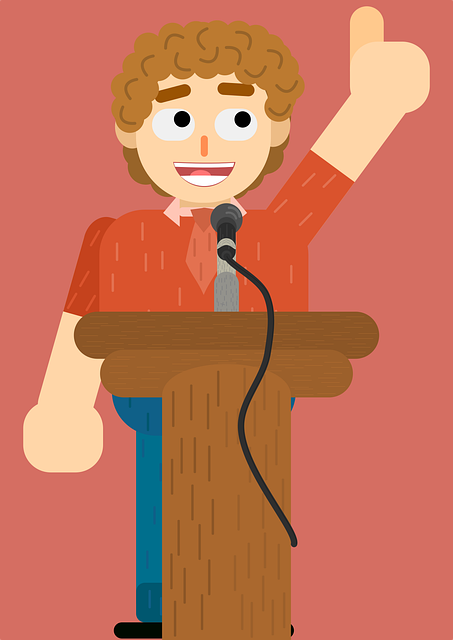 Free speech debate presentation illustration