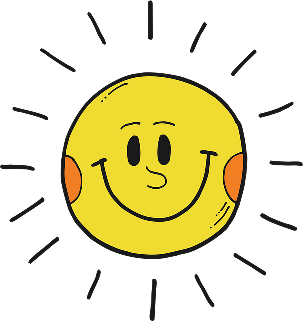 Free sun nature drawing vector