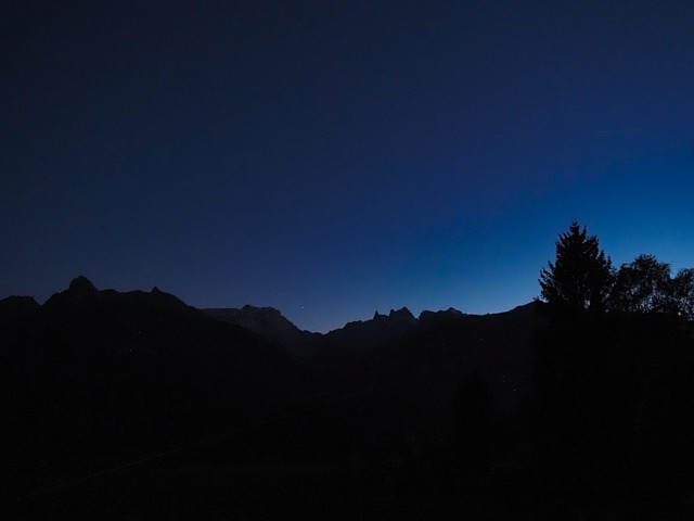 Montañas, Noche, Cielo, Golm